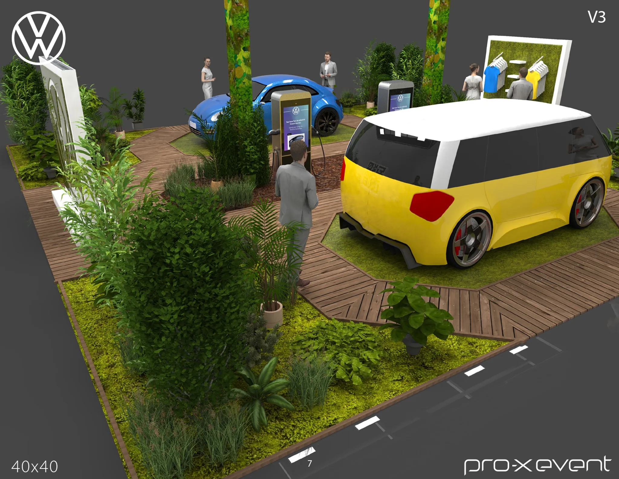 40x40 Île booth design by Pro-X Exhibits